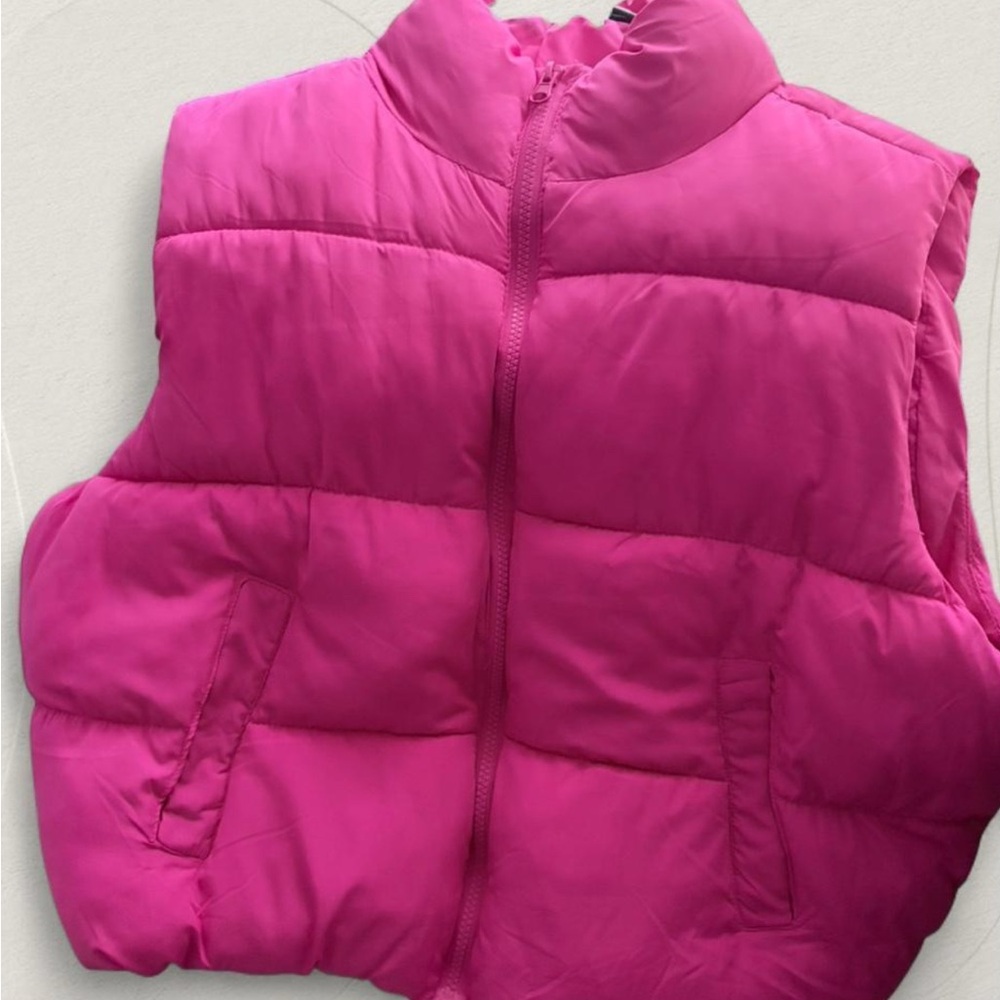 No Boundaries' Bright Pink Puffer Vest